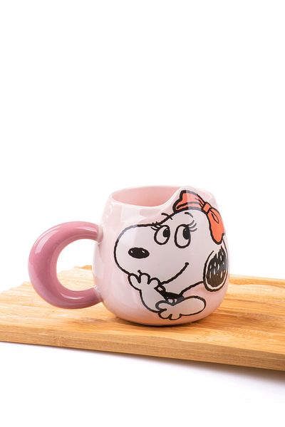 MUKKO HOME 3D Snoopy Embossed Large Porcelain Mug – 500ml, Cute and Fun Design