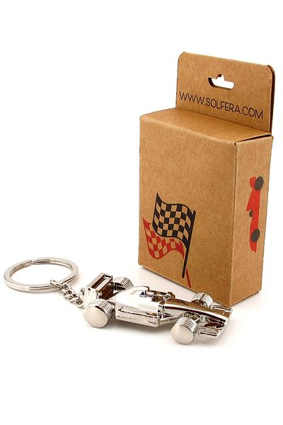 Solfera Formula 1 F1 Race Car Shiny Metal Keychain Kc989