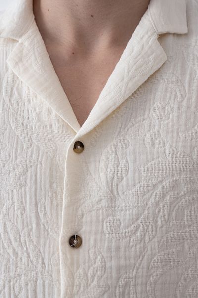 İLKCET MODA Embossed Pattern Men's Oversize Shirt