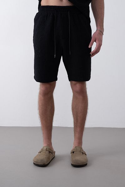İLKCET MODA Ανδρικό σορτς με ανάγλυφο σχέδιο