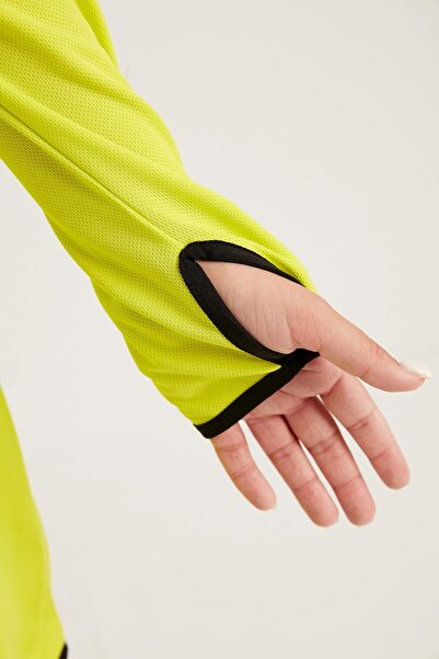 FD SPORTS Aura-Tech Quick Dry Cross Zipper Tracksuit Top - Yellow