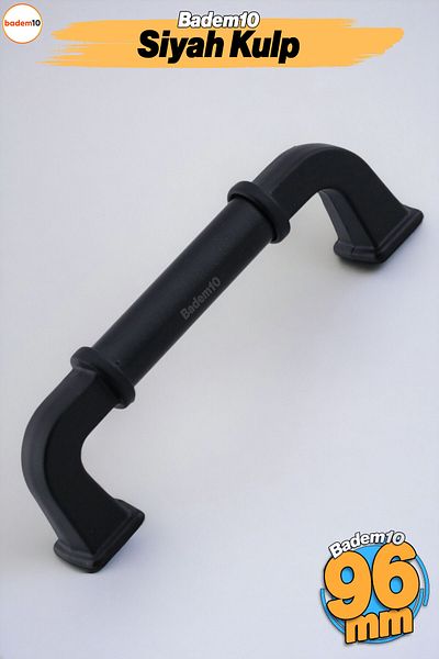 Badem10 Alfa Metal Negru 96 Mm 9,6 Cm Mobilier Bucătărie Sertar Dulap Dulap Mâner Capac Mâner Mâner
