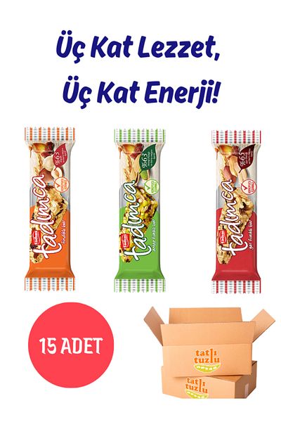 Tadım Triple Flavor Feast – 5 Pistachio, 5 Peanut, 5 Hazelnut Bars