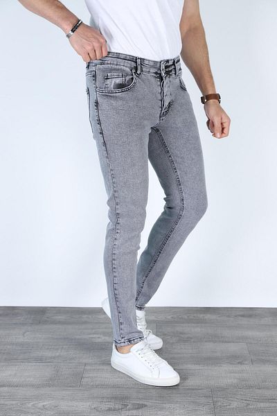 Ofzensport   Skinny Fit Men's Jeans Light Gray