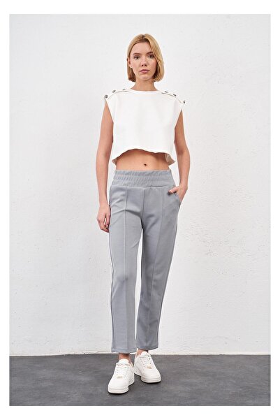 TIFFANY&TOMATO Düz Paça Dalgıç Pantolon-Gri