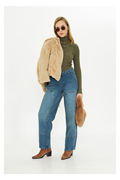 TIFFANY&TOMATO Dikişli Bol Paça Jean Pantolon