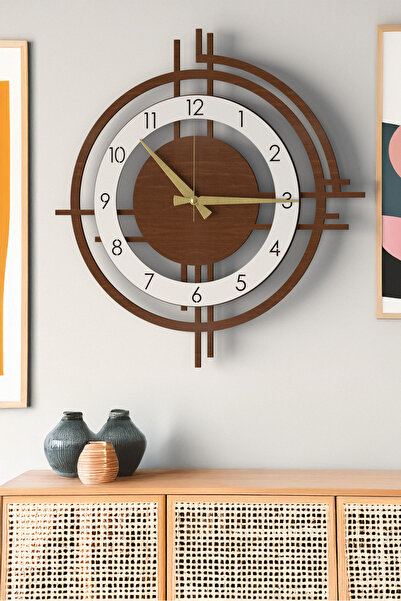 LUPOKRAFT Şık ve Modern Duvar Saati - 48cm Büyük Boy, 3 Farklı Renk Seçeneği ...