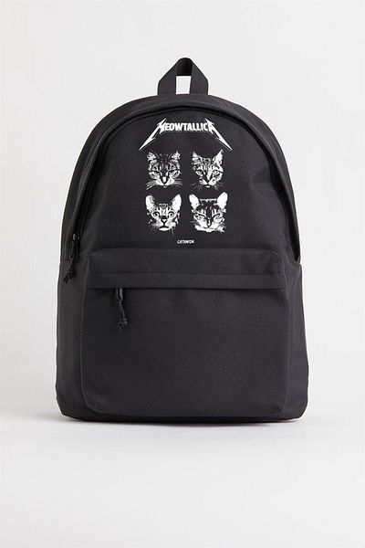 Toum Eysaverde Meowtallica Printed Unisex Backpack