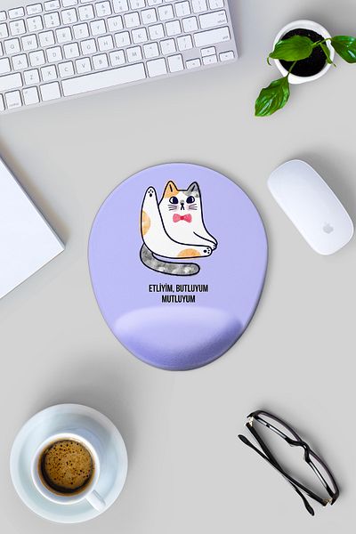 Gizeo Concept I'm Fleshy, I'm Thick, I'm Happy Patterned Mouse Pad with Wrist Support