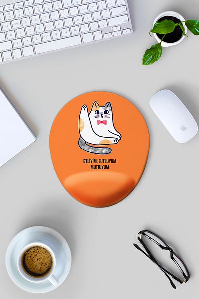 Gizeo Concept I'm Fleshy, I'm Thick, I'm Happy Patterned Mouse Pad with Wrist Support