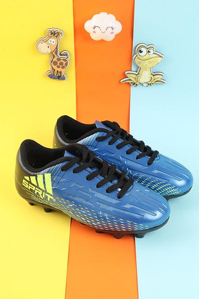 Moda Lime Pantofi de fotbal pentru copii unisex pentru gazon, pantofi de fotbal pentru băieți, pantofi de fotbal cu vârfuri