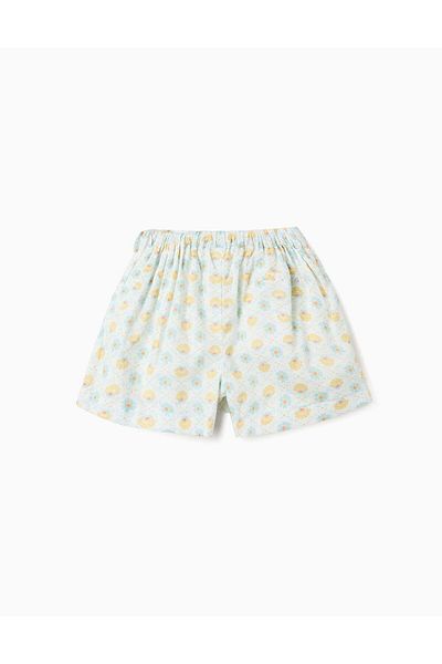 Ziddy Cotton Floral Pattern Skort for Girls, Multicolour