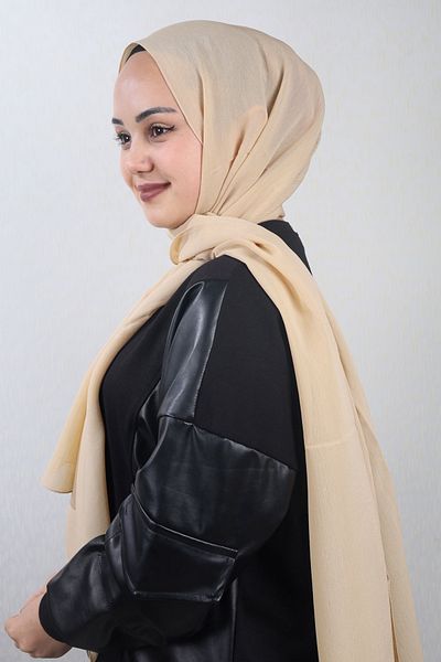 İpekal Silk Flat Color Chiffon Crinkle Shawl - Μοτίβο-01 - Χρώμα-14