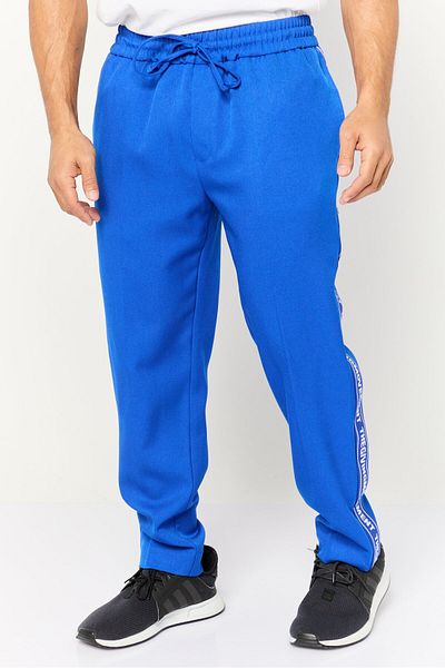 The Giving Movement Men Regular Fit Drawstring Brand Logo Sweatpants, Blue