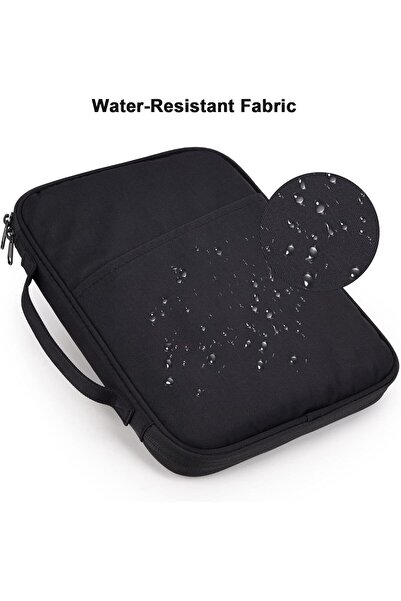 007 Maproti 9-11 Inch Padded Travel iPad Carrying Case - Black Nylon