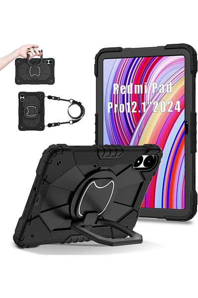 erorex جراب Vurtboly شديد التحمل متوافق مع Xiaomi لـ Redmi Pad Pro 12.1"/Poco Pad 2024، مقاوم للصدمات
