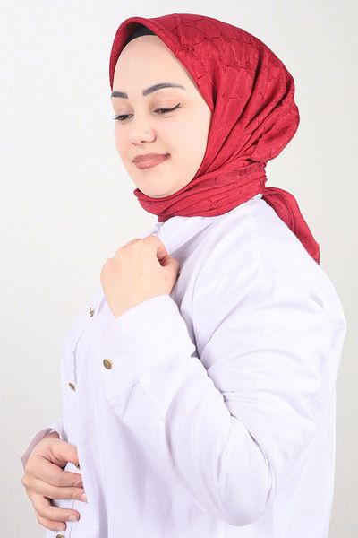 PİRAMİT Φουλάρι με μονόγραμμα πυραμίδας με μοτίβο - Μοτίβο-01 - Χρώμα-04