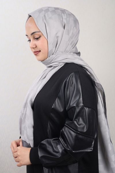 PİRAMİT Pyramid Patterned Checkers Shawl - Pattern-01 - Color-12