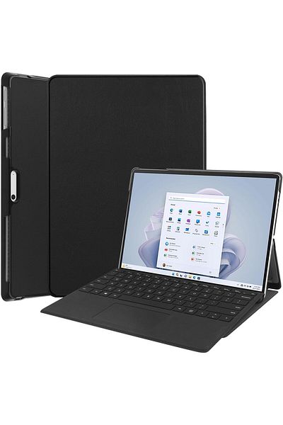 erorex حافظة MuSylonz متوافقة مع Microsoft Surface Pro 11 (2024) مقاس 13 بوصة، مع حامل جلدي من البولي يوريثان الصلب للكمبيوتر الشخصي