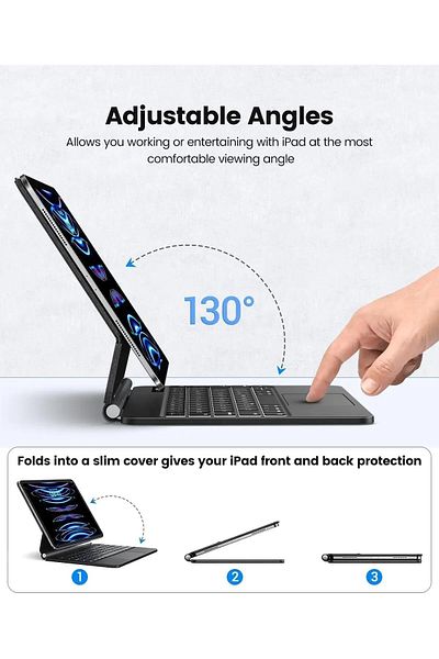 erorex حافظة لوحة المفاتيح الذكية بتقنية البلوتوث من Fegishilly متوافقة مع جهاز Samsung Galaxy Tab S9 2023 مقاس 11 بوصة