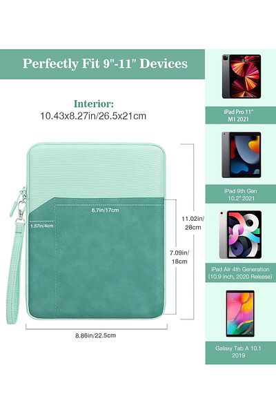 erorex حقيبة حمل لجهاز لوحي من Excefore مقاس 9-11 بوصة لجهاز iPad Pro 11 2021-2018، iPad Air 5/4 10.9،