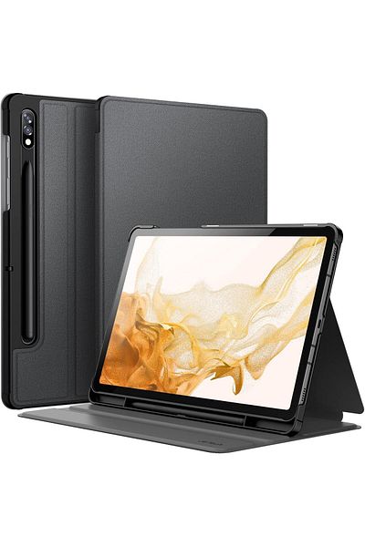erorex . حافظة JETech لجهاز Samsung Galaxy Tab S8 2022/S7 2021 مقاس 11 بوصة - أسود