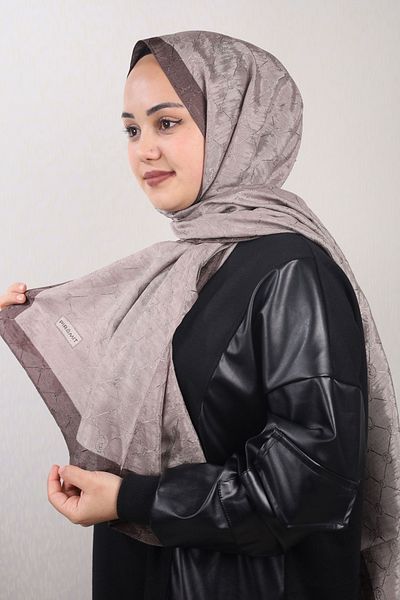 PİRAMİT Pyramid Monogram Flush Shawl - Pattern-01 - Color-16