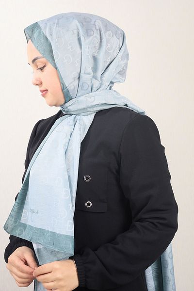 Bonjela Şal cu monogramă cu dungi cu model - Model-01 - Culoare-11