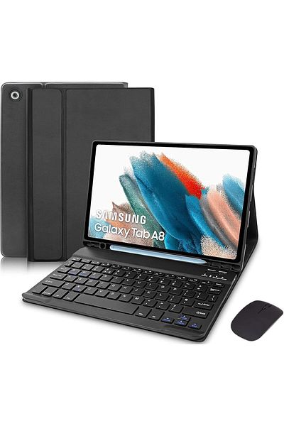 erorex حافظة لوحة مفاتيح لجهاز Samsung Galaxy Tab A8 مقاس 10.5 بوصة 2022 وحامل قلم S مدمج - غطاء ذكي رفيع