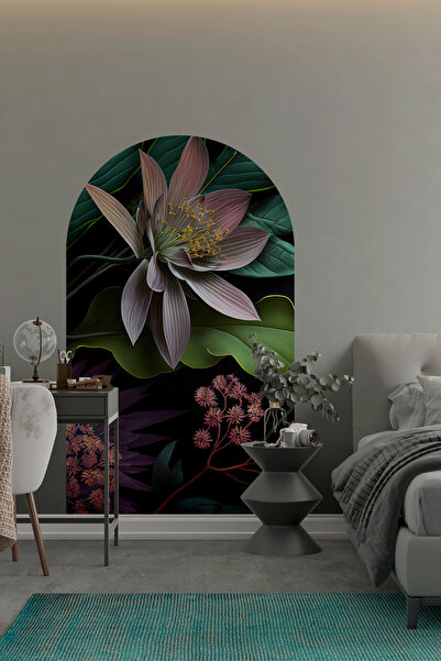 Pluswall ملصق ورق حائط على شكل زهرة بيضاوية ذاتية اللصق، سهل التركيب ومقاوم ل...