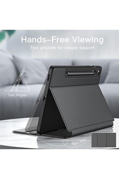JETech Case for Samsung Galaxy Tab S9 FE 10.9 inch with S Pen Holder — Slim Foldable Multi-Angle (