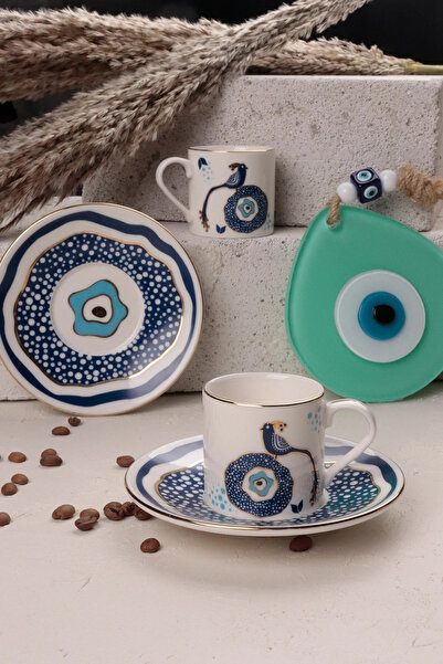 PORSER طقم فناجين قهوة بورسلين مكون من 4 قطع من Pavo لشخصين