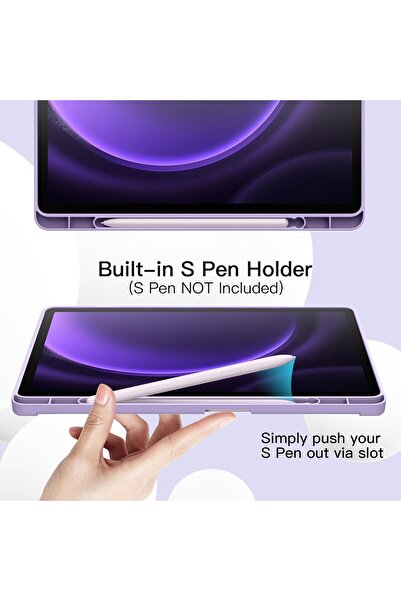 HYX جراب لهاتف Samsung Galaxy Tab S10 Lite / S10 FE / S9 FE مقاس 10.9 بوصة مع حامل قلم S، مصنوع من مادة TPU الناعمة