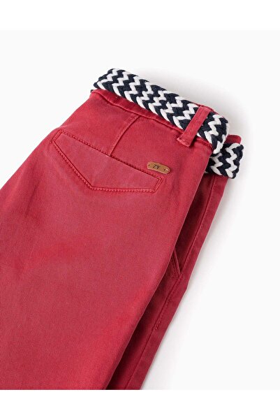 Ziddy Chino Shorts with Belt for Boys 'Midi', Red