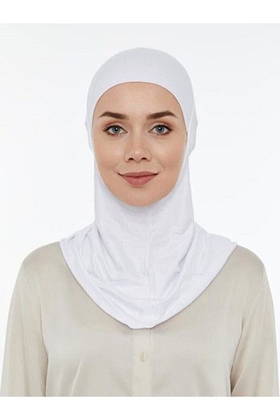 LAVENDER Large Hijab Bonnet - White