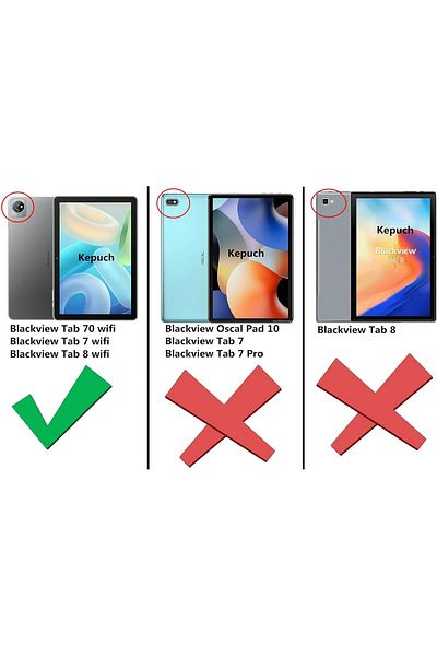 erorex جراب Kepuch Custer لجهاز Blackview Tab 70 wifi، Tab 8 wifi، Tab 7 wifi 10.1"، جلد PU فائق النحافة