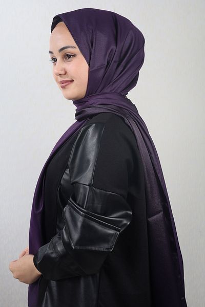 QUM İPEK Κρυστάλλινο σάλι Qum Silk μονόχρωμο - Μοτίβο-01 - Χρώμα-13
