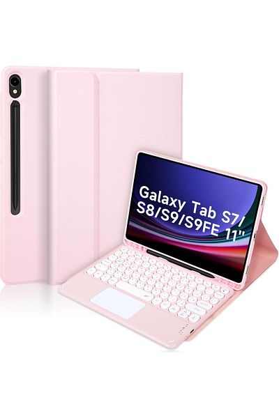 erorex حافظة لوحة مفاتيح EURCRBU متوافقة مع لوحة مفاتيح عالمية مقاس 11 بوصة من Samsung Galaxy Tab S7S/S8/S9/S9FE