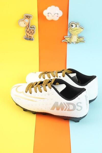 Moda Lime Unisex Kids Crampons Turf Field Boys Football Shoes Studded Soccer Sneakers