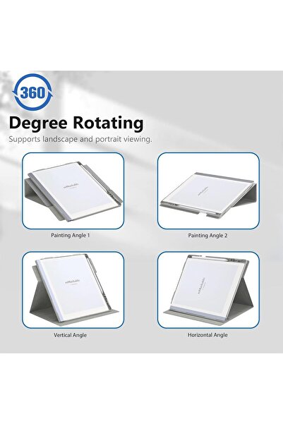 erorex حافظة لجهاز لوحي Remarkable 2 Paper - غطاء كتاب قابل للطي وقابل للتعديل لعرض متعدد - مع