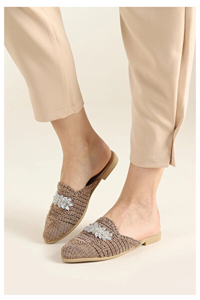 modayaselam Örgü Tasarım Taş Detay Terlik