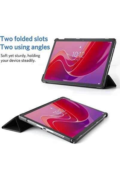 erorex جراب T Tersely Smart Case لجهاز Lenovo Tab M11 مقاس 11 بوصة 2024 TB330FU، جراب رفيع واقٍ بظهر صلب