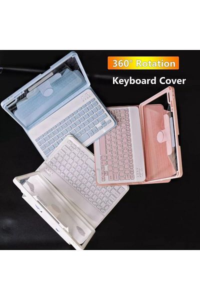 erorex Fegishilly Rotatable Keyboard Case Compatible with Samsung Galaxy Tab S9 FE Plus 2023 12.4 inch