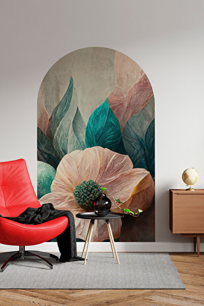 Pluswall ملصق ورق حائط على شكل زهور أنيقة ذاتية اللصق على شكل بيضاوي، سهل الاستخدام ومقاوم للماء