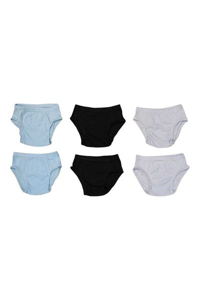 Panda Kiddo Boy's 6-Piece Colorful Ribbed Panties