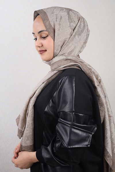PİRAMİT Pyramid Monogram Flush Shawl - Pattern-01 - Color-01