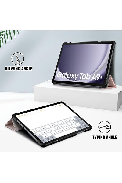 erorex غطاء حماية من البولي يوريثان لجهاز تابلت سانسونج جالاكسي تاب A9 بلس 11 بوصة SM-X210/X216/X218، ذهبي وردي