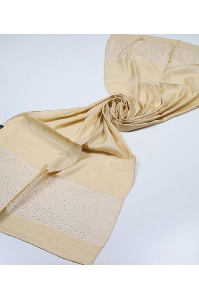 PİRAMİT Pyramid Solid Color Stone Evening Dress Shawl - Pattern-06 - Color-05