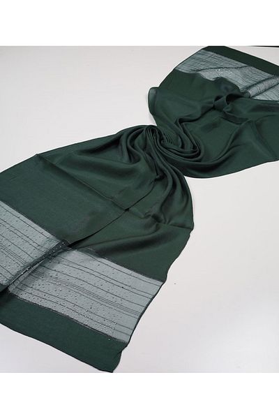 PİRAMİT Pyramid Solid Color Stone Evening Dress Shawl - Pattern-06 - Color-07
