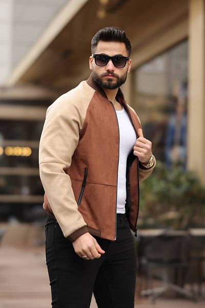 KOCCI Διπλό Χρώμα Suede College Jacket